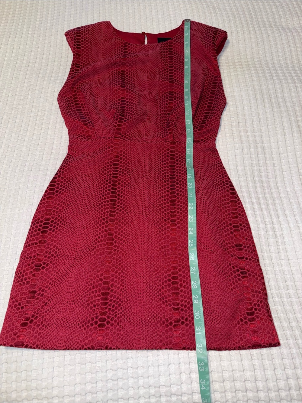 DO+BE Raspberry Red Textured Sheath Dress - Picture 8 of 9